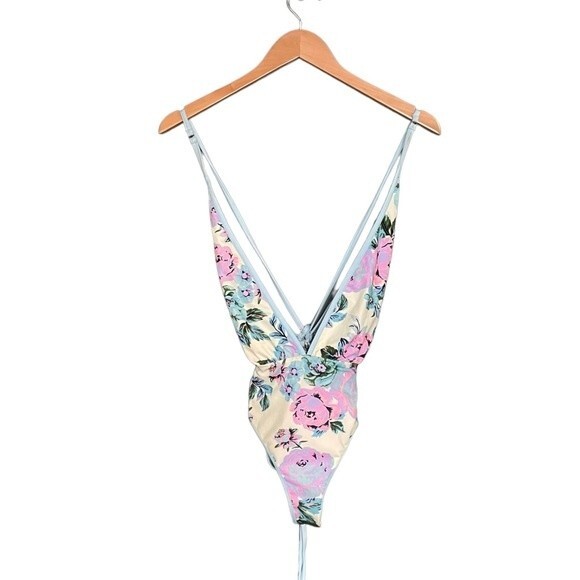 NWT Maaji Reversible Convertible Strap One-Piece Floral Swimsuit Size Medium NEW - Picture 11 of 14